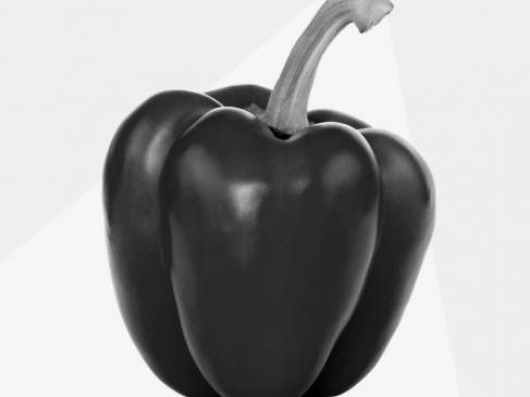 Paprika, zwart wit