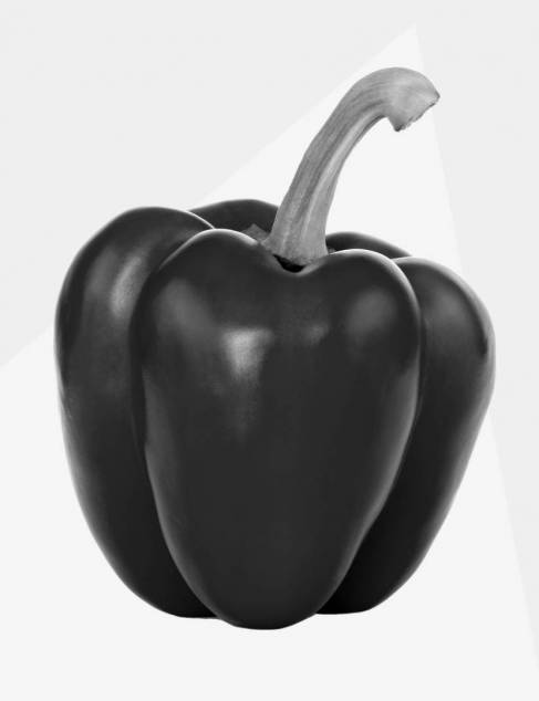 Paprika, zwart wit