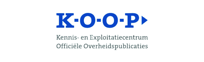 Logo van Kennis- en Exploitatiecentrum Officiële Overheidspublicaties