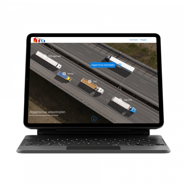 Laptop met website van TLN