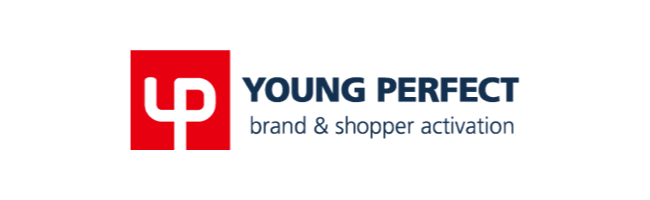 Young perfect logo brand & shopper activation