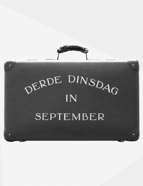 Koffer met de tekst derde dinsdag in september